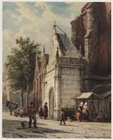 TvB T 355
<br/>
De kooringang van de St. Bavo te Haarlem
<br/>
<em>Springer, Cornelis (1817-1891)</em>